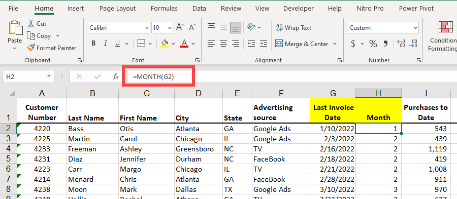 Excel Month Function Extract The Month From A Date Excel One Minute 15544 Hot Sex Picture 6540