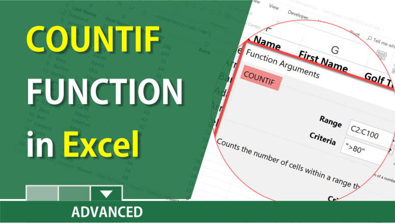 Countif Function in Excel