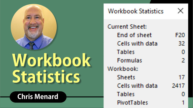 Workbook Statistics in Excel for Microsoft 365