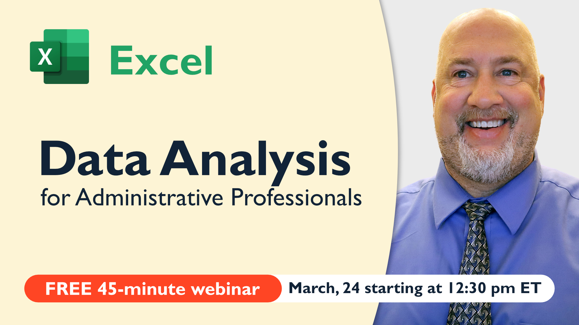 March 24, 2022 - FREE Excel Webinar for Administrative Professionals