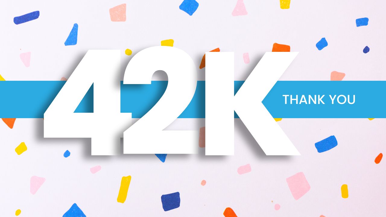 YouTube Channel hits 42,000 subscribers