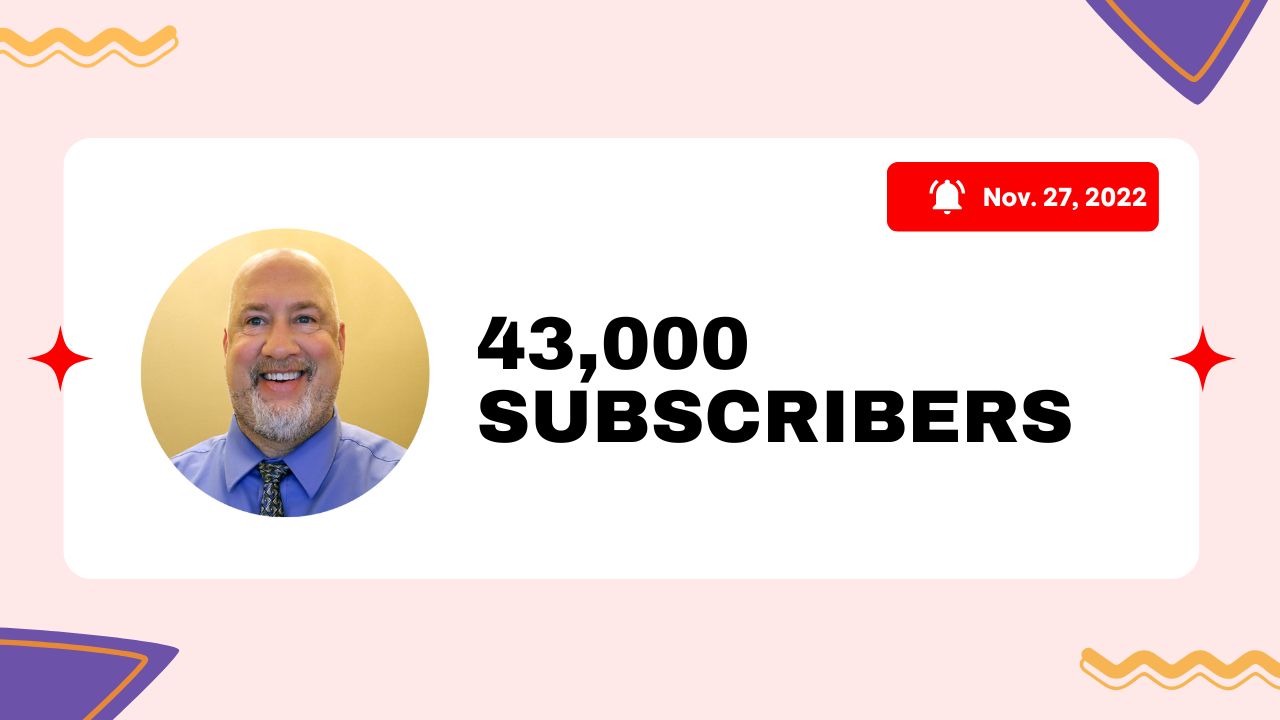 Chris Menard's YouTube channel hits 43,000 Subscriber - November 2022