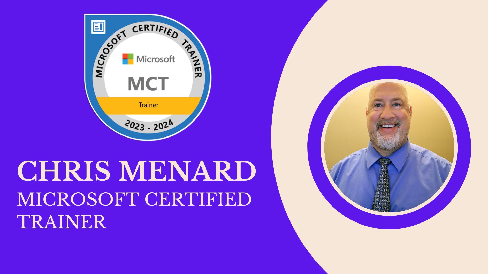 Chris Menard renews Microsoft Certified Trainer certification