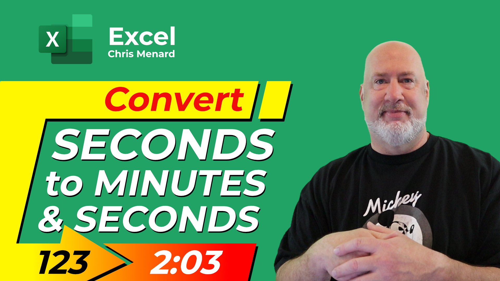 Excel - Convert Seconds to Minutes and Seconds - Watch Chris Work!