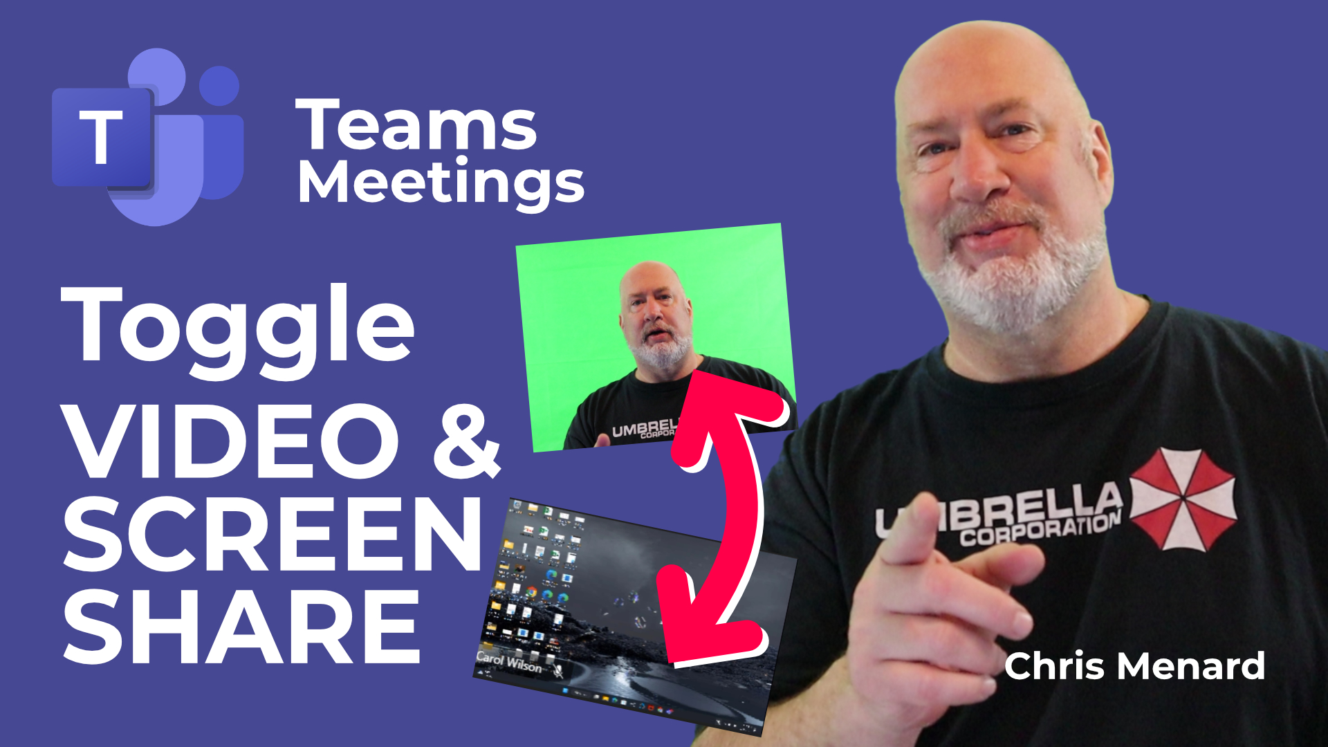 Teams Video Call or Meeting - Toggle View - Teams Tip