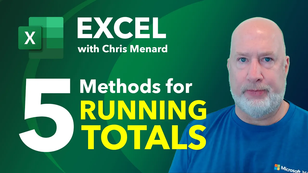 Five Methods for Creating Running Totals in Excel