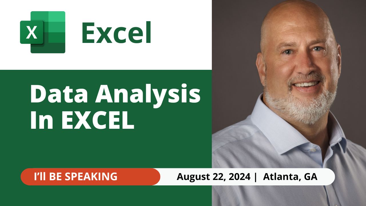 August 22, 2024 - I will present at the Southeastern Accounting Show on Data Analysis in Excel