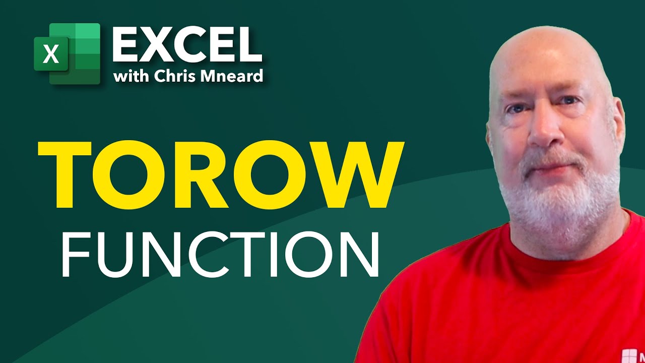 TOROW Function in Excel: Efficiently Organize Your Data