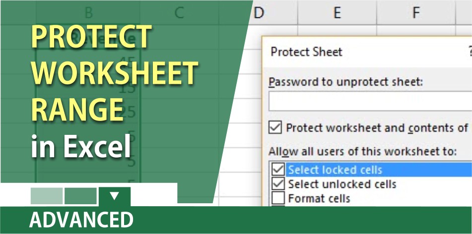Protect a worksheet range in Excel