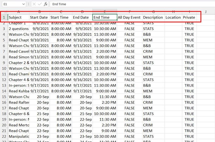 Google Calendar Csv Import Format Margi Saraann