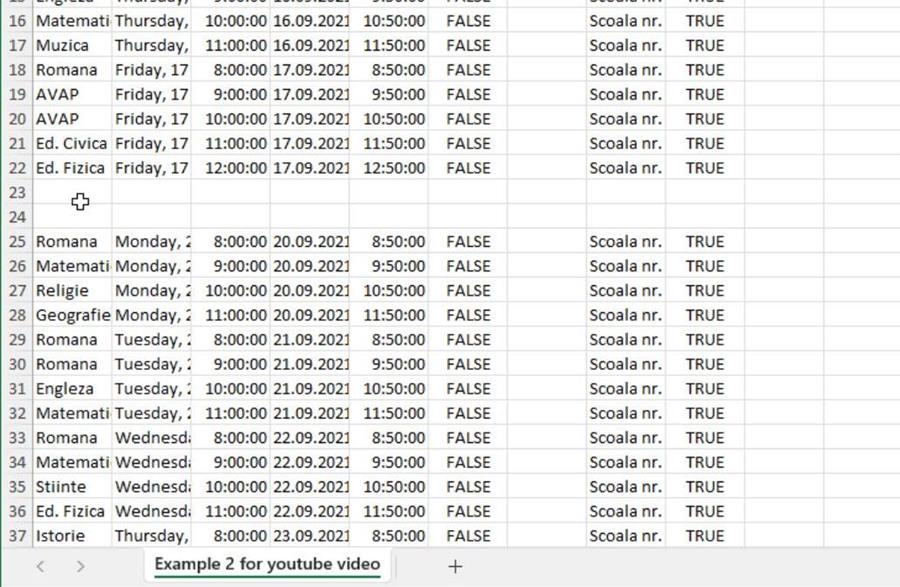 No blank rows in the CSV data