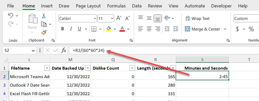 Excel Convert Seconds to Minutes and Seconds Watch Chris Work Chris Menard Training