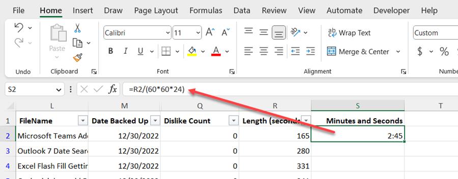 Excel Convert Seconds To Minutes And Seconds Watch Chris Work 