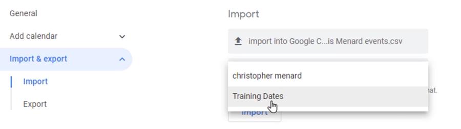 Import the CSV file into your test calendar to make sure it works