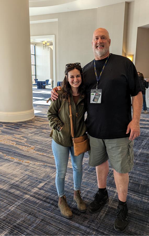 Samantha Fournelle and Chris Menard at EA Ignite Conference in April 2023