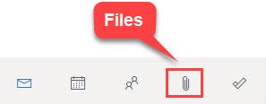 Access Files icon in Outlook on the web