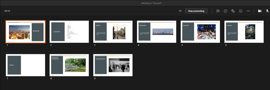 Go to slide shows all my slides as thumbnails for quick access