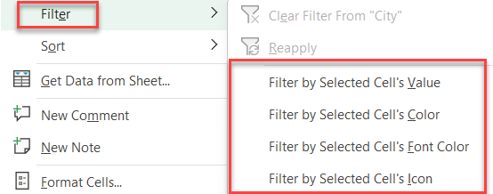 Excel - Filter data tips 