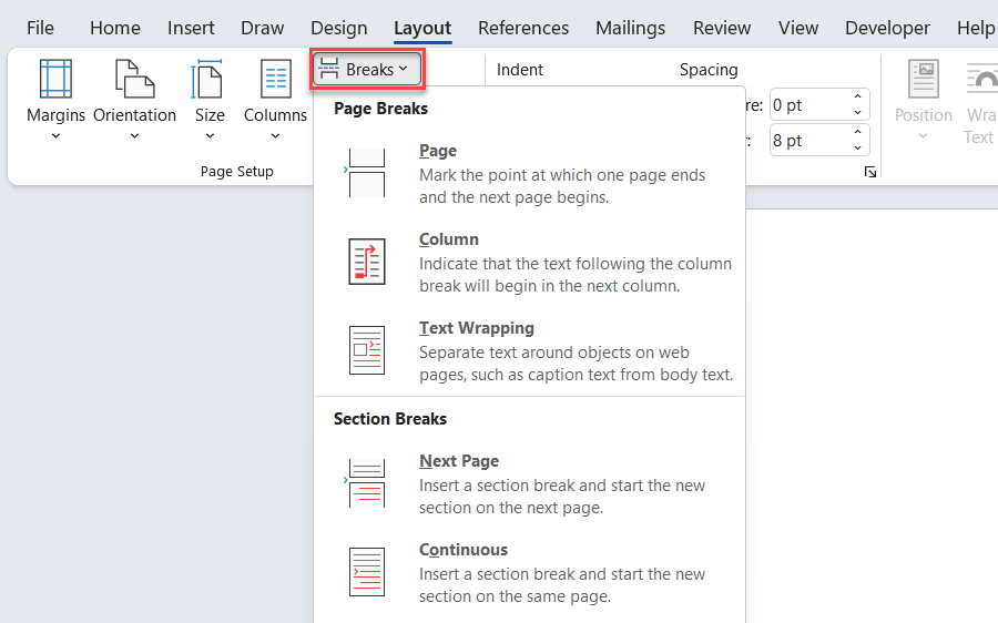 How To Insert Page Breaks In Word 2010