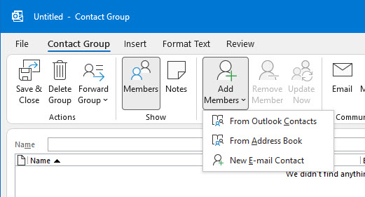 Add Members to a Contact Group