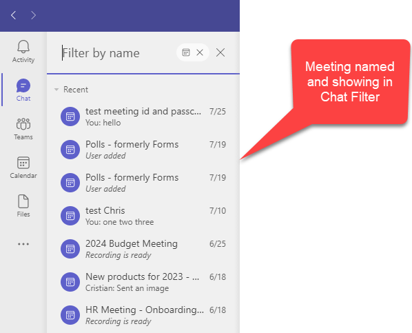 Teams - always name your meetings
