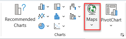 Insert a Chart Map in Excel