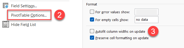 Autofit on update - turn off