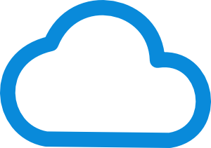 blue cloud icon