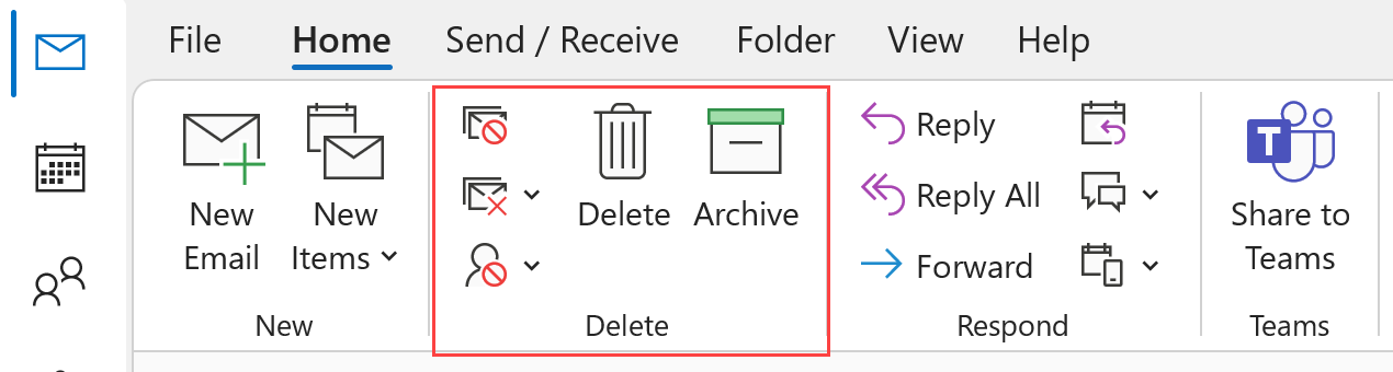 Outlook - Delete Group