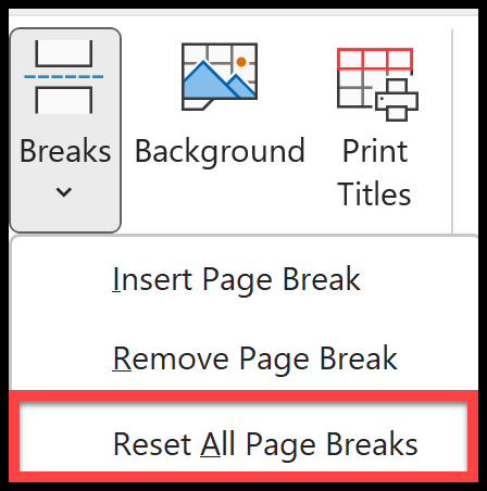Reset All Page Breaks