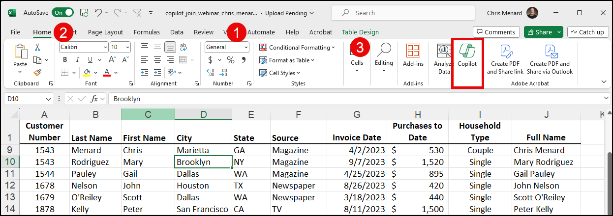 Excel - 3 requirements for Copilot to work