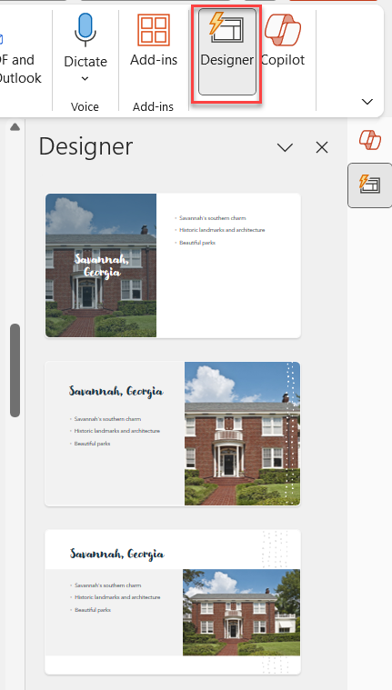 Copilot in PowerPoint - Use Designer to enhance your presentation