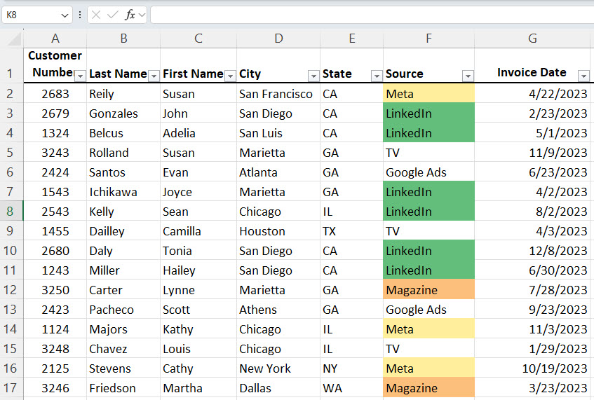 Copilot in Excel - Multiple Conditional Formats