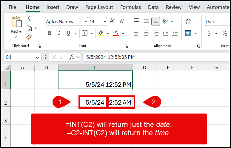 INT Function for Date and Time