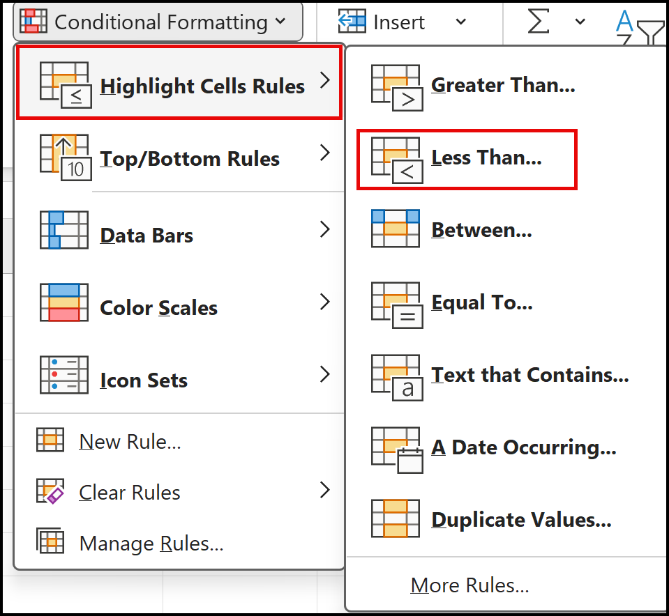 Conditional Formatting 