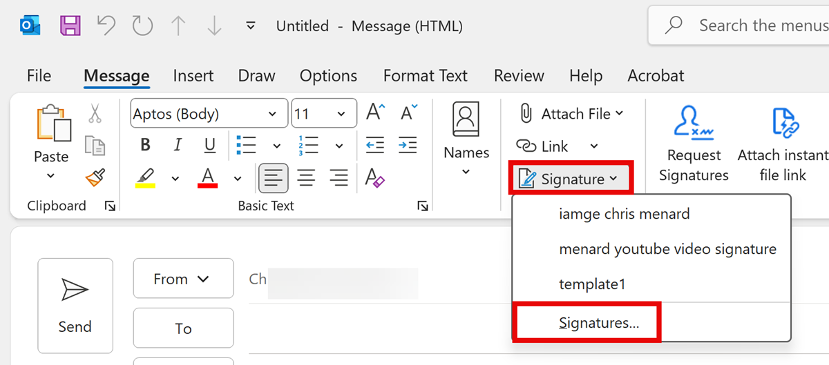 Outlook Signatures