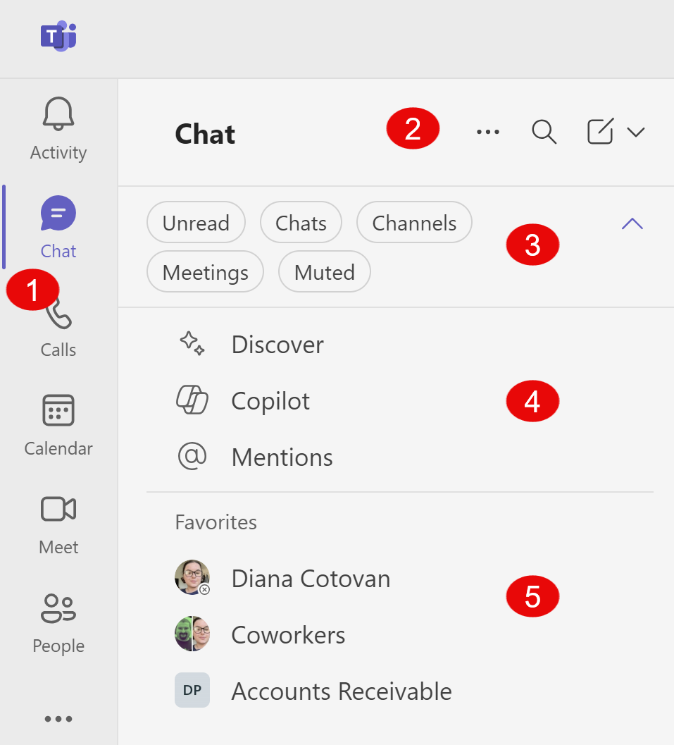 New chat and channels in Teams