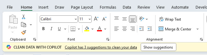 Copilot in Excel - Clean Data Inconsistencies
