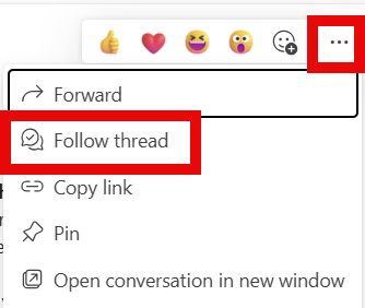 MS Teams Follow Thread