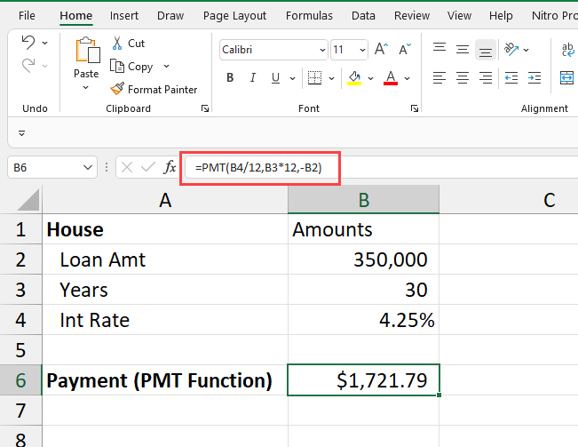 PMT Function in Excel - how to use it to calculate loan payment: Chris ...