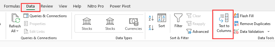 Text to Columns in Excel