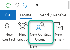 Outlook - Add a Contact Group