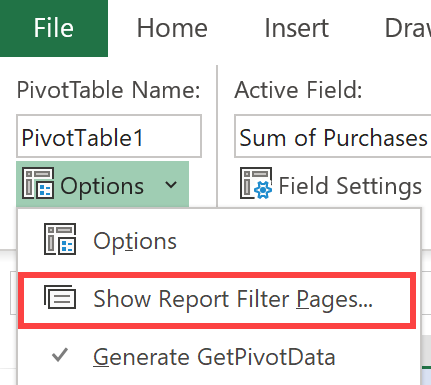 Report Filters in Excel Report Filters in Excel