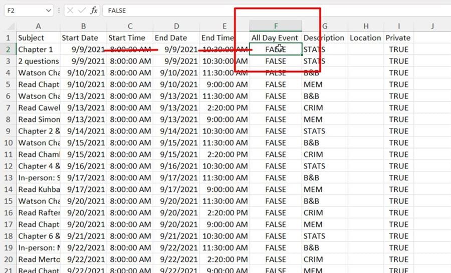 Don't specify start and end time for All Day Events