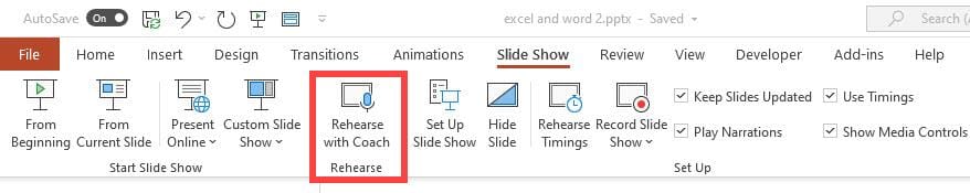 Presenter Coach in PowerPoint Presenter Coach in PowerPoint