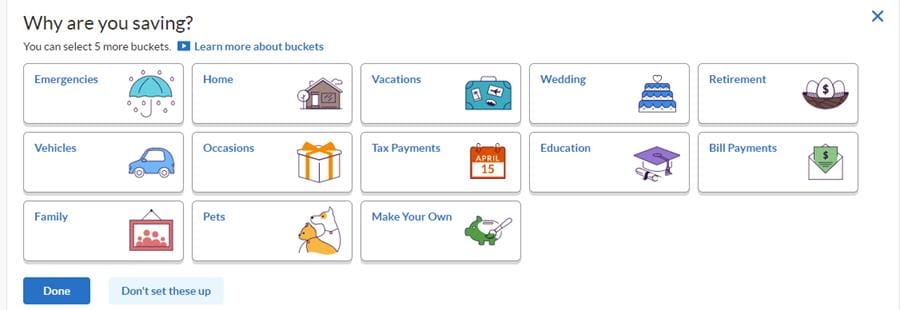 Ally Bank - Buckets Ally Bank - Buckets