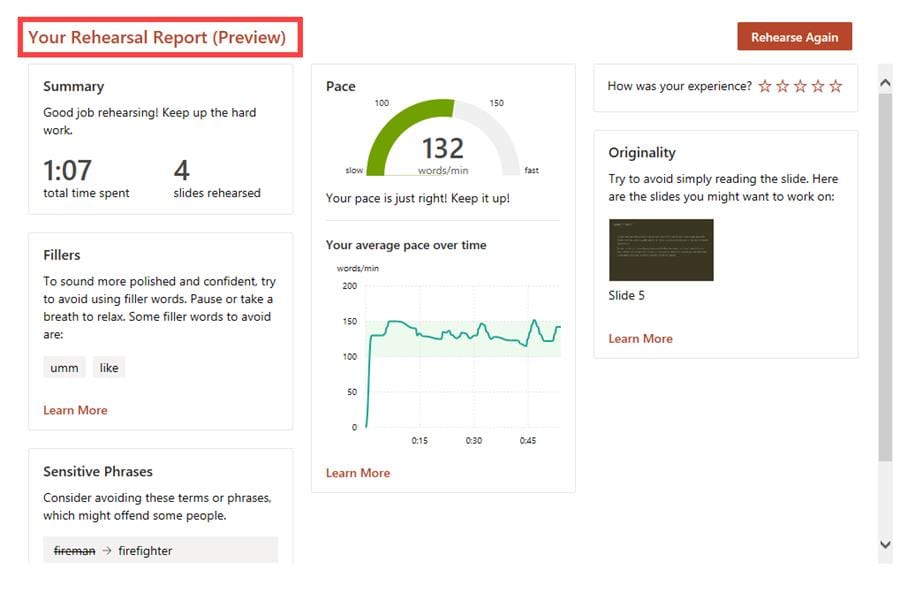 Rehearsal Report  Rehearsal Report