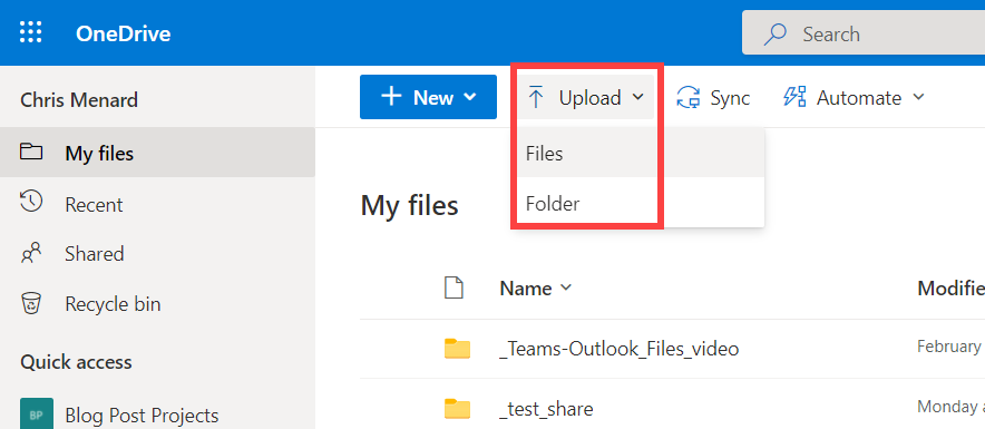Upload files to OneDrive Upload files to OneDrive