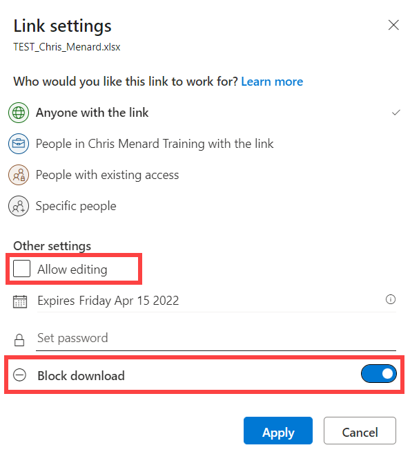 OneDrive - Block Download OneDrive - Block Download