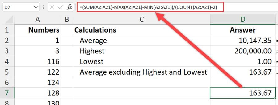 Average using Sum with Max, Min, and Count Average using Sum with Max, Min, and Count